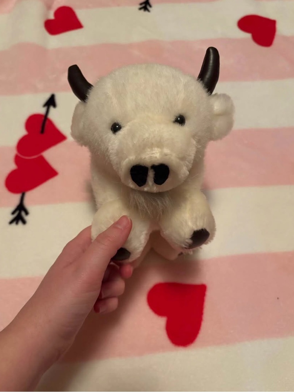 Plush White bison Small Pet Toy - Soft Stuffed Animal